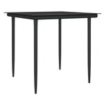 vidaXL Ensemble à manger de jardin 3 Pièces coussins résine tressée acier