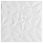 vidaXL Panneaux muraux 48 Pièces blanc 50x50 cm XPS 12 m² améthyste