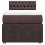 vidaXL Sommier à lattes de lit avec matelas Marron foncé 90x200 cm