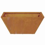 vidaXL Pot de jardin en forme de bol Rouillé 35 x 35 x 15 cm