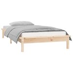 vidaXL Cadre de lit à LED sans matelas 90x200 cm bois massif