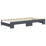 vidaXL Lit de jour avec gigogne sans matelas gris foncé 90x200 cm