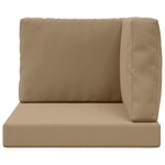 vidaXL Coussin de canapé d'extérieur 3 Pièces Taupe Polyester