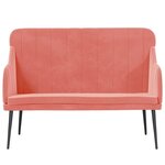 Banc banquette 110 x 76 x 80 cm velours rose 02_0010493