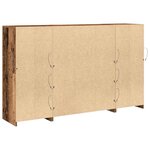 Buffet vidaXL avec Lumières LED Vieux Bois 163x37x100 cm Bois d'ingénierie