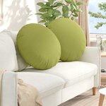 vidaXL Coussins de siège 2 Pièces Vert clair Ø80 x 29 cm tissu