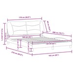 vidaXL Cadre de lit sans matelas Hvar gris clair 160x200 cm tissu