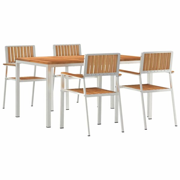 vidaXL Ensemble de repas extérieur 5 pc 150 x 90 x 75 cm
