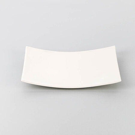 Assiette porcelaine rectangulaire ecru liguria 300 x 230 mm - lot de 6 - stalgast - porcelaine230 300