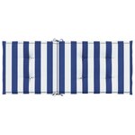 vidaXL Coussins de chaise à dossier haut lot de 6 rayures bleu/blanc