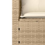 vidaXL Salon de jardin avec coussins 3 Pièces beige résine tressée