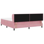 Lit à ressort vidaXL avec matelas rose 180x200 cm en velours