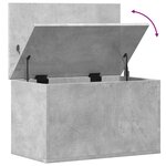 vidaXL Boîte de rangement gris béton 60x35x35 cm bois d'ingénierie
