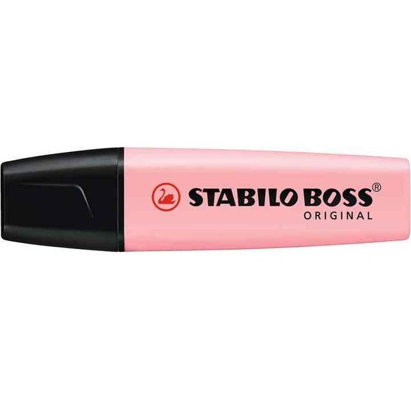 Surligneur BOSS ORIGINAL Pastel Pte Biseautée 2 - 5 mm Soupçon de Rose STABILO