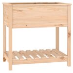 vidaXL Jardinière avec étagère 82 5x54x81 cm Bois massif de pin