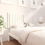 vidaXL Tête de lit Blanc 125 5x4x100 cm Bois massif de pin