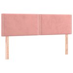 vidaXL Sommier à lattes de lit avec matelas Rose 140x200 cm Velours