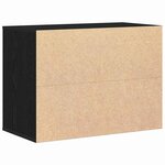 vidaXL Commode Chêne noir 80 x 41 x 58 cm Bois d'ingénierie