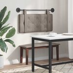 vidaXL Tête de lit suspendue Avec lumière LED Gris PU antique