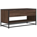 vidaXL Meuble TV chêne marron 91x40x46 cm bois d'ingénierie et métal