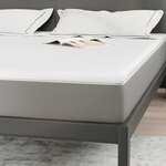 vidaXL Surmatelas Blanc 180 x 200 cm Tissu Jacquard