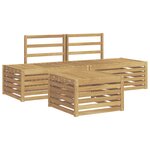 vidaXL Ensemble de canapés d'extérieur 4 Pièce Blanc