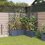 vidaXL Pots de jardin Gris 120 x 40 x 37.5 cm Acier