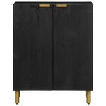 vidaXL Buffet noir 60x33x75 cm bois d'ingénierie