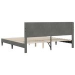 vidaXL Cadre de lit avec tête de lit Gris foncé 180 x 200 cm Velours
