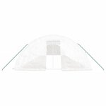 vidaXL Serre avec cadre en acier blanc 80 m² 16x5x2 3 m