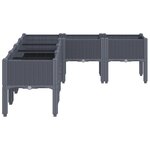 vidaXL Jardinière avec pieds gris 160x120x42 cm PP