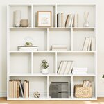 vidaXL Bibliothèque blanc 132x29x141 5 cm bois d'ingénierie