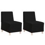 vidaXL Fauteuil Sofa Gris Clair 55 cm Tissu 2 Pièces Noir 55 x 74 x 82 cm