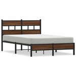vidaXL Cadre de lit sans matelas chêne marron 120x190 cm