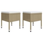 vidaXL Ensemble à manger de jardin 5 Pièces Beige