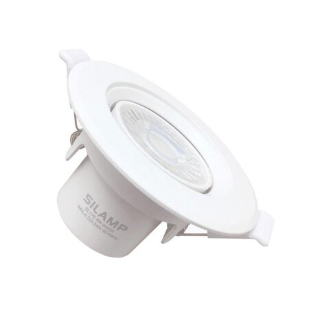 Spot led encastrable orientable rond blanc 8w - blanc chaud 2300k - 3500k - silamp