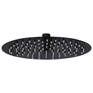 vidaXL Pomme de douche pluie Acier inoxydable 25 cm Ronde Noir