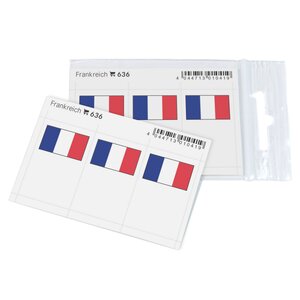 Feuillet de drapeaux France en couleurs pour reliures.
