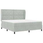 vidaXL Lit à ressorts avec matelas gris clair 180 x 200 cm en velours