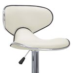 vidaXL Tabourets de bar lot de 2 crème similicuir