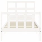 vidaXL Cadre de lit sans matelas blanc bois de pin massif