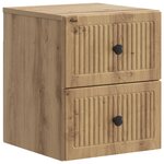 vidaXL Cabinet de chevet mural Chêne artisanal 33 x 34 5 x 40 cm