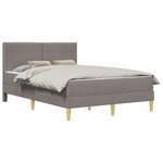 vidaXL Cadre de lit 140 x 190 cm Taupe