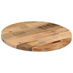 vidaXL Dessus de table Ø 40x2 5 cm rond bois massif de manguier brut