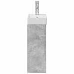 vidaXL Meuble de salle de bain avec robinet Gris béton