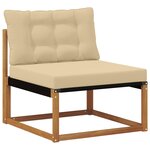 vidaXL Ensemble de canapés d'extérieur 7 pc Naturel et Beige