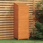 vidaXL Remise de jardin Marron 55x52x174 5 cm Bois de sapin solide