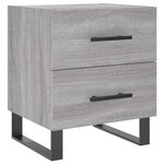 vidaXL Tables de chevet 2 Pièces sonoma gris 40x35x47 5 cm