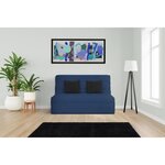Banquette BZ 2 places - DUNLOPILLO - ReVEUR - Matelas Slyde 13 cm - Bleu