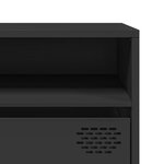 vidaXL Meuble TV noir 202x39x43 5 cm acier laminé à froid